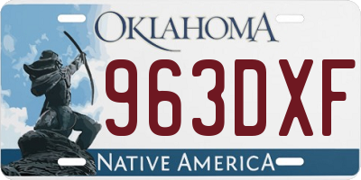 OK license plate 963DXF