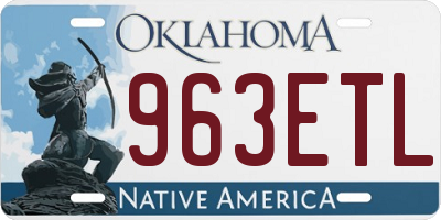 OK license plate 963ETL