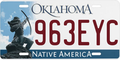 OK license plate 963EYC