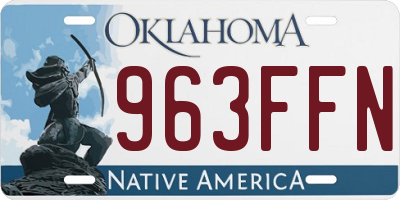 OK license plate 963FFN