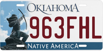 OK license plate 963FHL