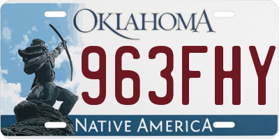 OK license plate 963FHY