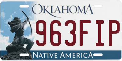 OK license plate 963FIP