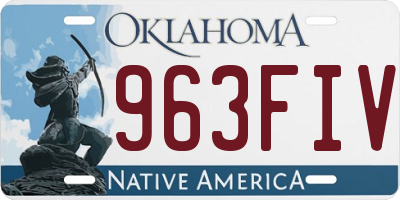 OK license plate 963FIV