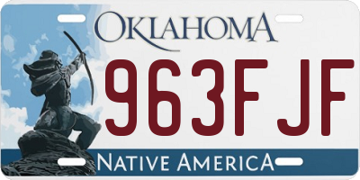 OK license plate 963FJF