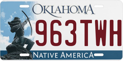 OK license plate 963TWH