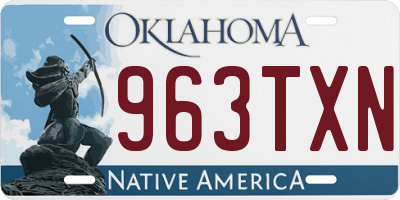 OK license plate 963TXN