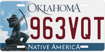 OK license plate 963VQT