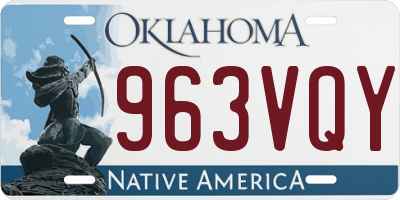 OK license plate 963VQY