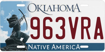 OK license plate 963VRA