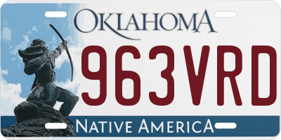 OK license plate 963VRD
