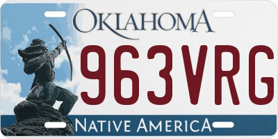 OK license plate 963VRG