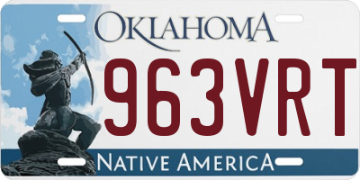 OK license plate 963VRT