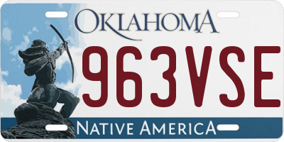 OK license plate 963VSE