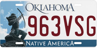 OK license plate 963VSG