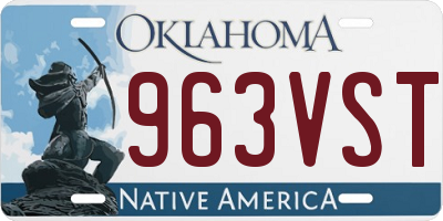 OK license plate 963VST