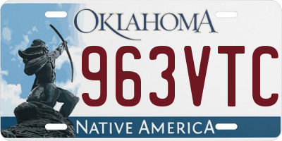 OK license plate 963VTC