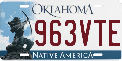 OK license plate 963VTE