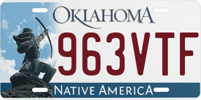 OK license plate 963VTF