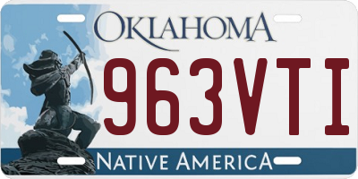OK license plate 963VTI