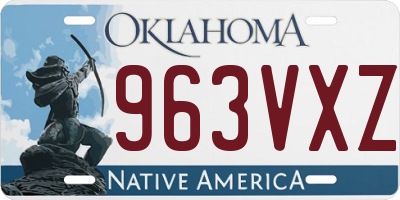 OK license plate 963VXZ