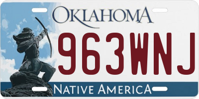 OK license plate 963WNJ