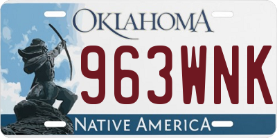 OK license plate 963WNK