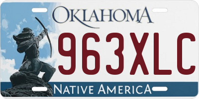 OK license plate 963XLC
