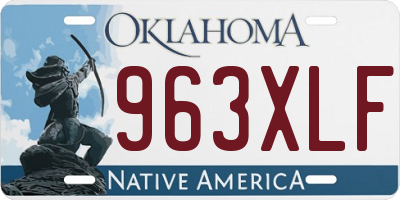 OK license plate 963XLF