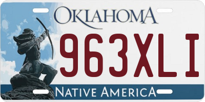 OK license plate 963XLI