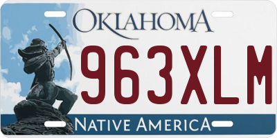 OK license plate 963XLM