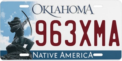 OK license plate 963XMA