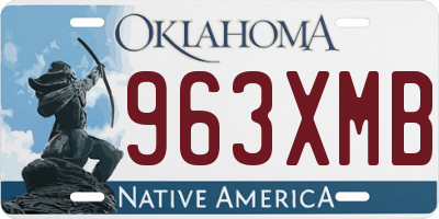 OK license plate 963XMB