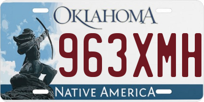 OK license plate 963XMH