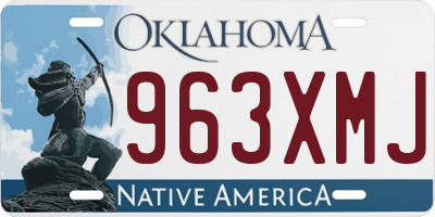 OK license plate 963XMJ