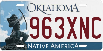 OK license plate 963XNC