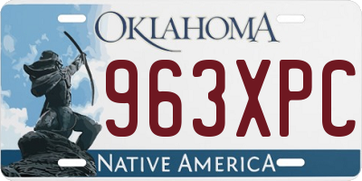 OK license plate 963XPC