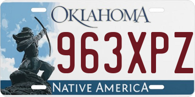 OK license plate 963XPZ