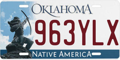 OK license plate 963YLX