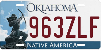 OK license plate 963ZLF