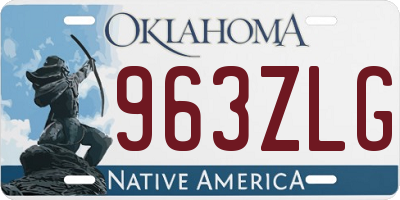 OK license plate 963ZLG