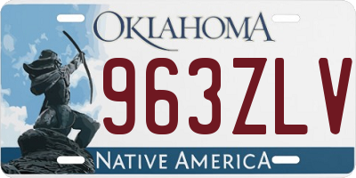 OK license plate 963ZLV