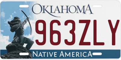 OK license plate 963ZLY