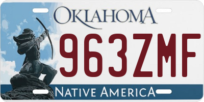 OK license plate 963ZMF