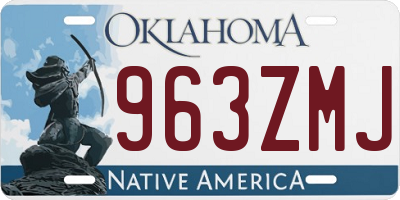 OK license plate 963ZMJ