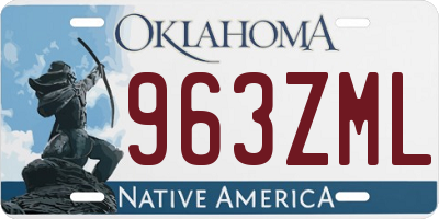 OK license plate 963ZML