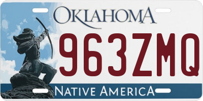 OK license plate 963ZMQ