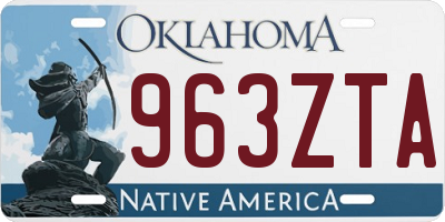 OK license plate 963ZTA