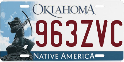 OK license plate 963ZVC