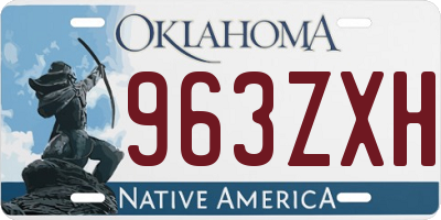 OK license plate 963ZXH